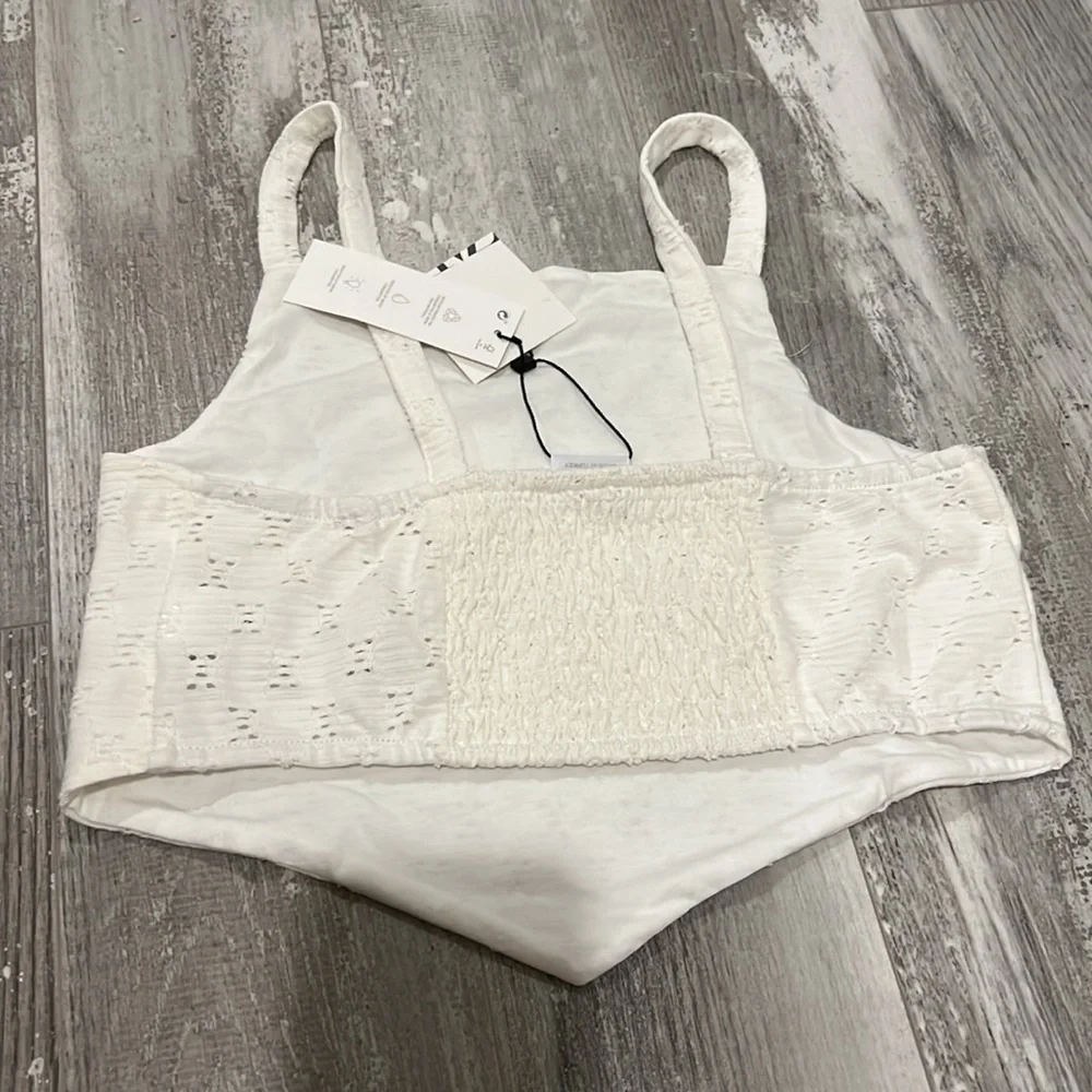 Zara White Top Girls 14 NWT